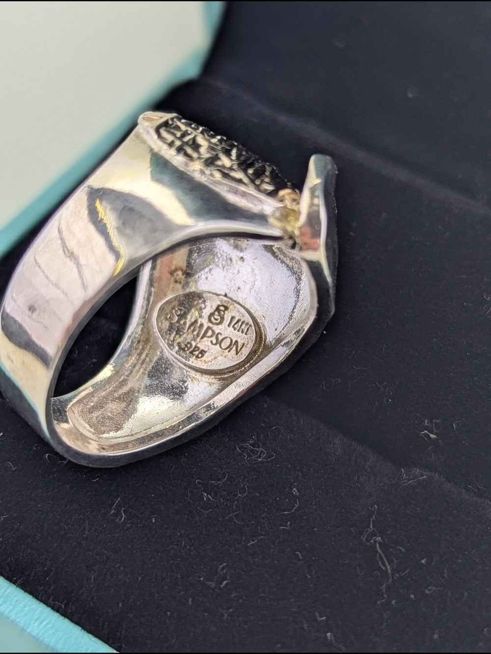 ✨ B. Sampson Artisan Mixed Metal Ring 14K Gold & .925 Sterling Silver Ring ✨ - Picture 5 of 9
